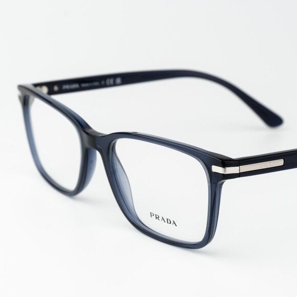 Prada Women Eyeglasses Blue Crystal Square Unisex PR14WV 08Q1O1 BRAND NEW main image 6